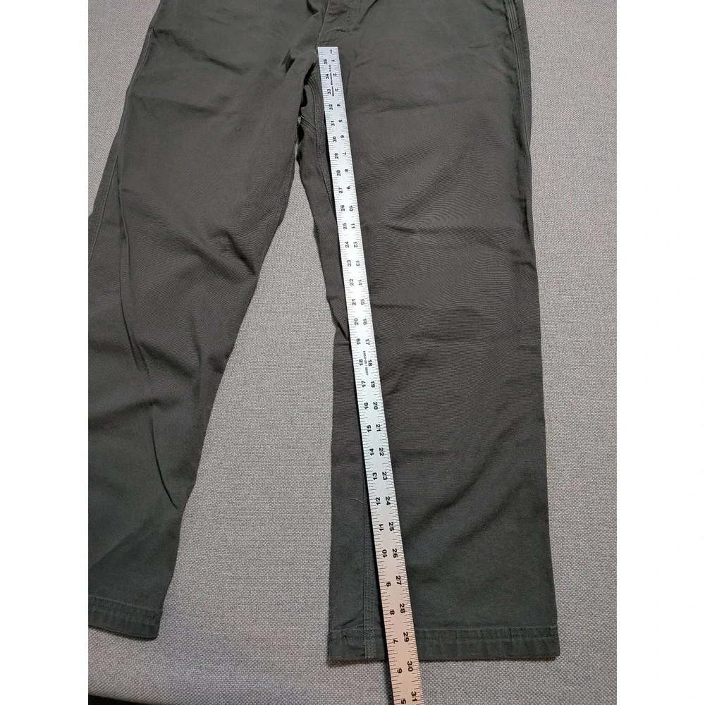 Duluth Trading Men's 38x30 Olive Green Flex Fire Hose Canvas Workwear Pants